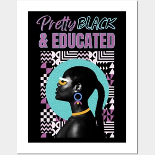 Pretty Black And Educated Retro African Empress Posters and Art